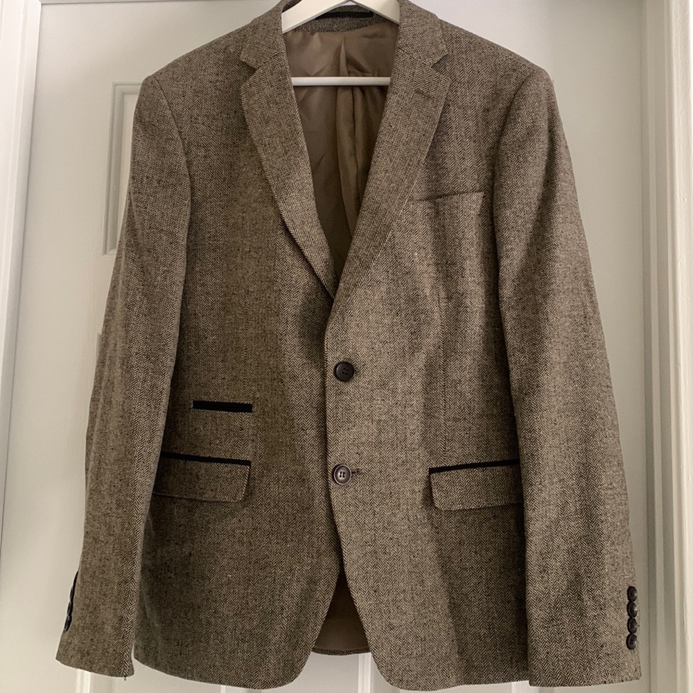 Mens Sport coat Jacket Harringbone design